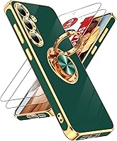 Vista 63 de LeYi para Funda de Teléfono Samsung Galaxy A13-5G: Protector de Pantalla de Vidrio Templado, Soporte Magnético Giratório de Anillo 360°, Borde Negro