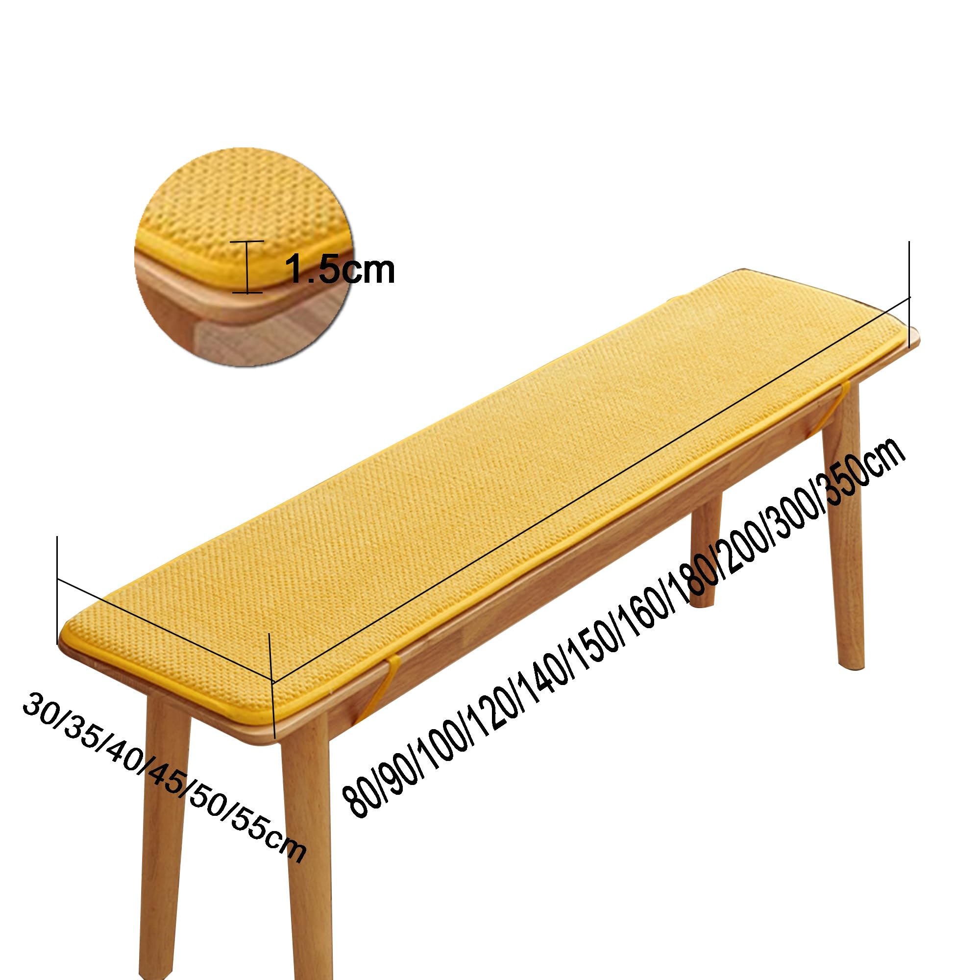 Cojín largo para asiento de silla cojín para sofá interior cojín para asiento de muebles porche columpio banco de 2 3 y 4 plazas para sala de estar almohadilla para asiento de suelo (
