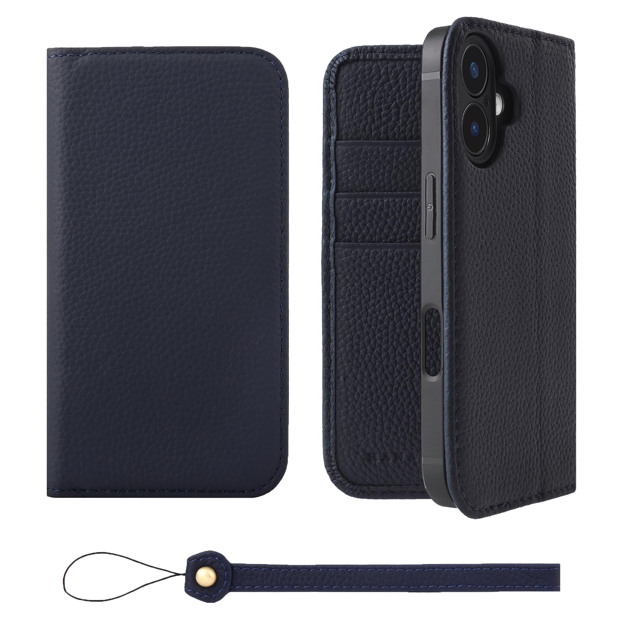 Amazon.co.jp: HANATORA iPhone16 ケース 手帳型 本革