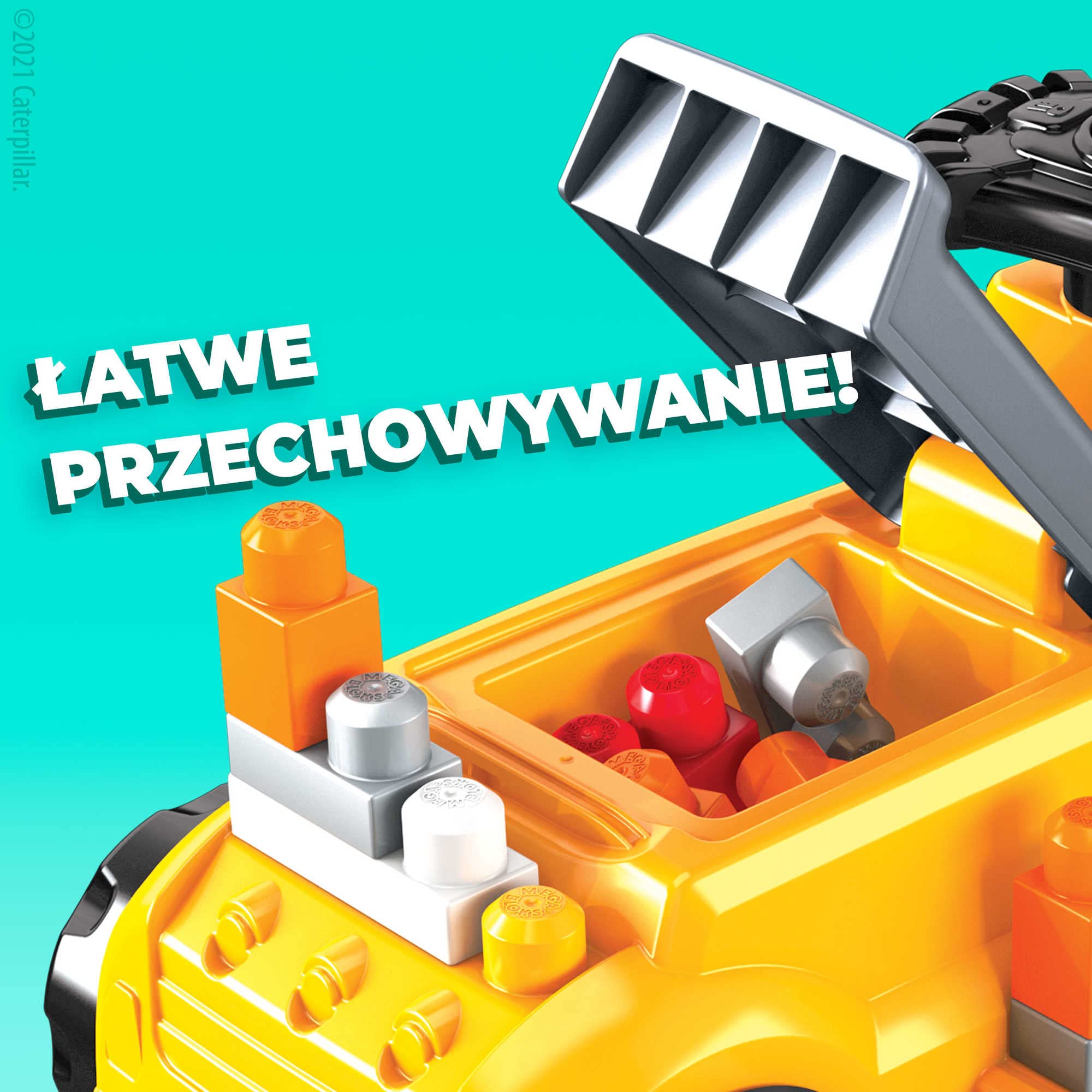 Mega Bloks CAT Jeździk z klockami Zabawka do jeżdżenia dla dzieci HDJ29