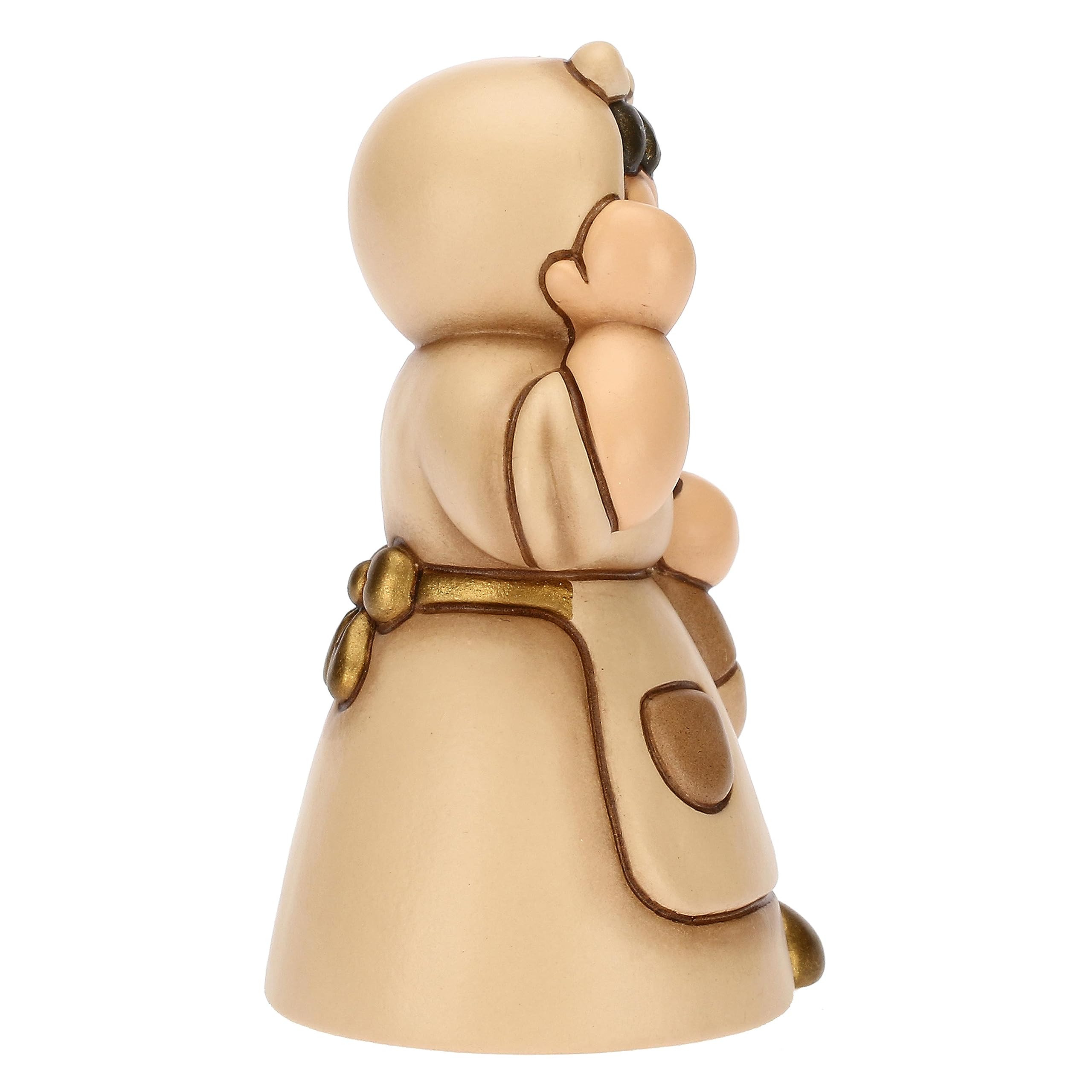 THUN Banco Del Pesce In Ceramica Decorato A Mano – Linea Presepe Classico 8,3x4,8x9 Cm, Decorazione Natalizia