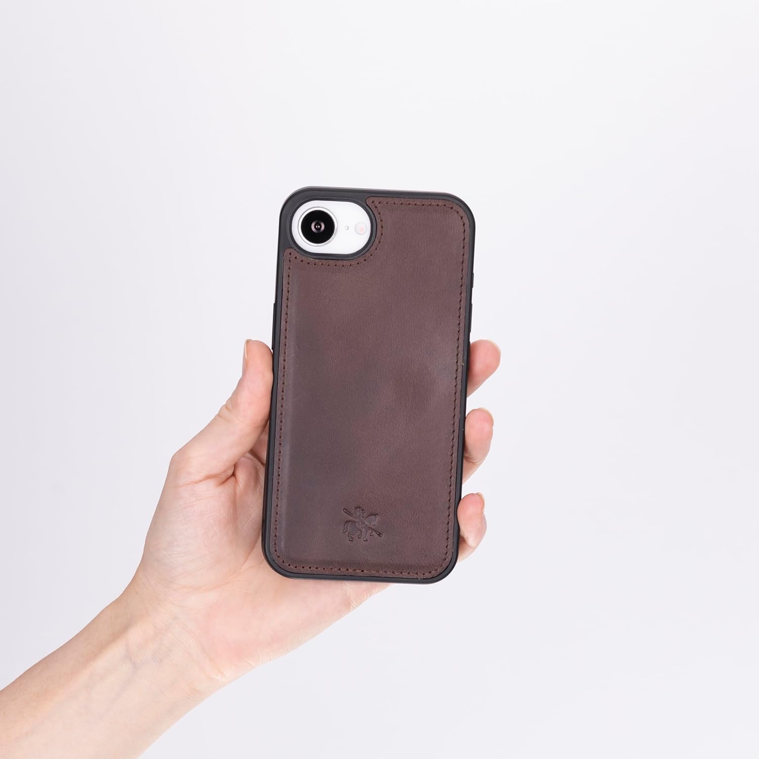 Venito Lucca for iPhone 16e Leather Case Magsafe Compatible, Handcrafted Full Grain Leather, Drop/Impact Protection, Slim Fit Phone Case, 6.1" Coffee Brown