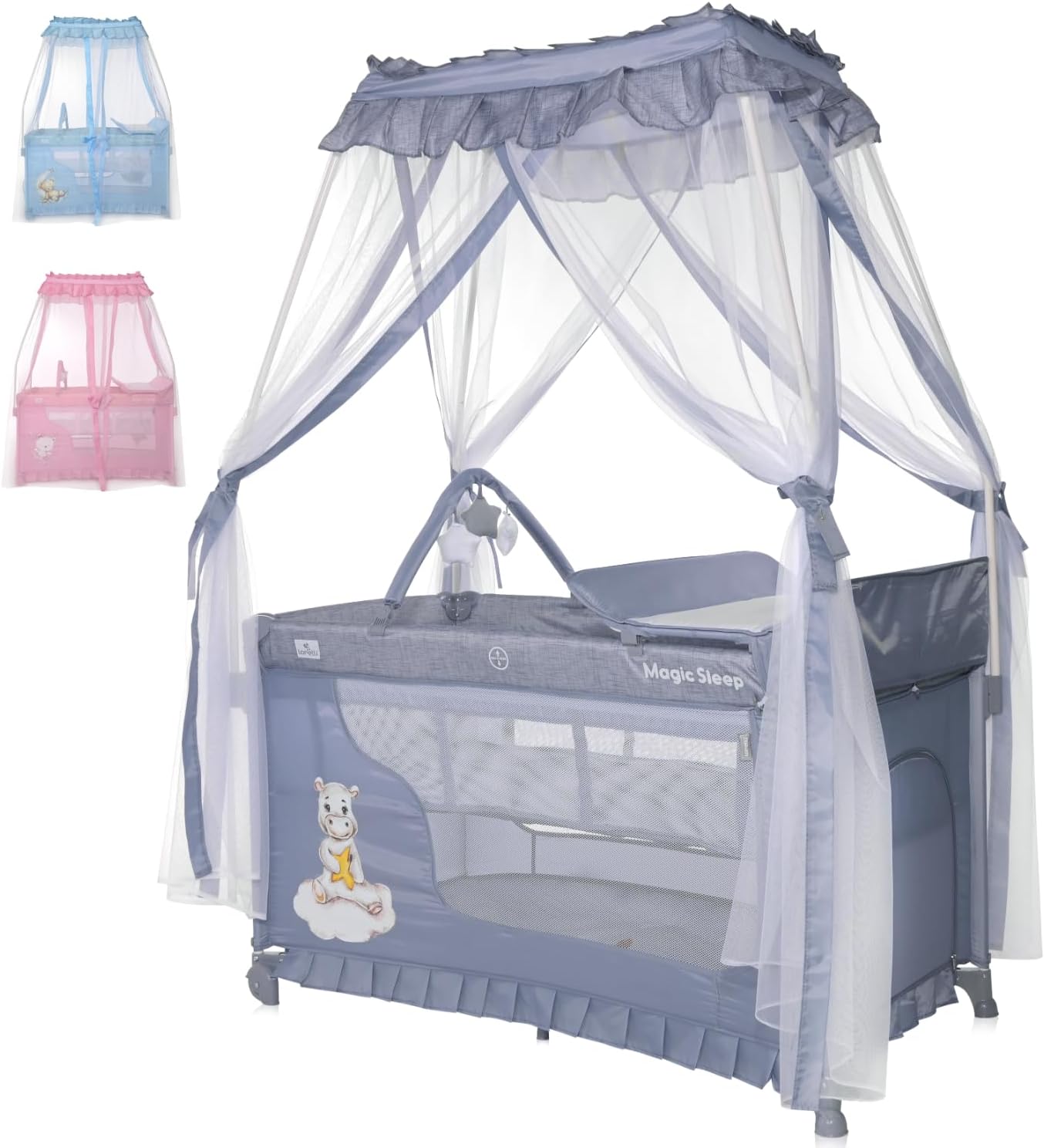 Lorelli Magic Sleep Travel Cot (Grey)