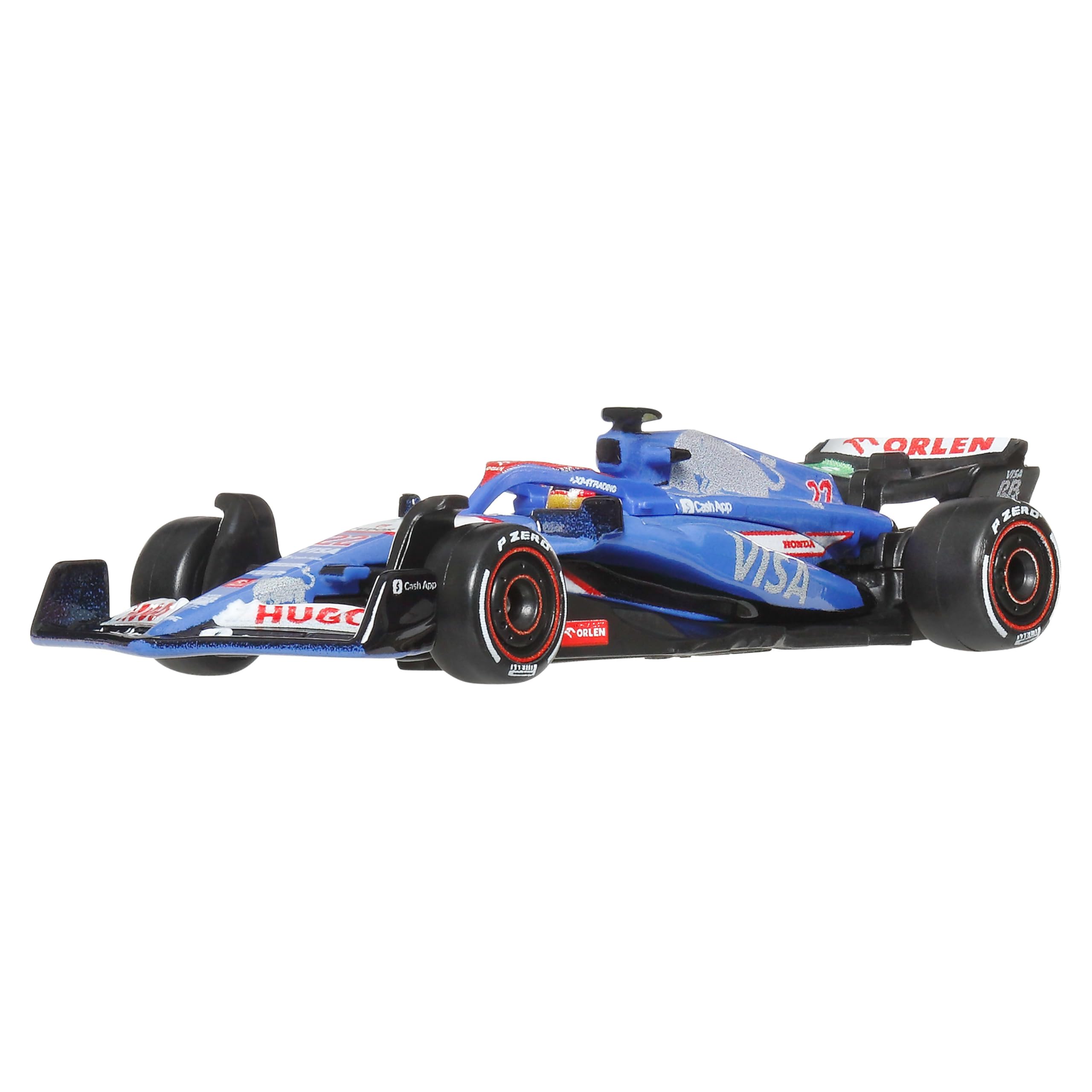 Hot Wheels VISA RB Formula 1 VCARB 01 TEAM 2024 Formula 1 model car - Yuki Tsunoda 22 - The cast scale 1:64 - length 8 cm - JBM14