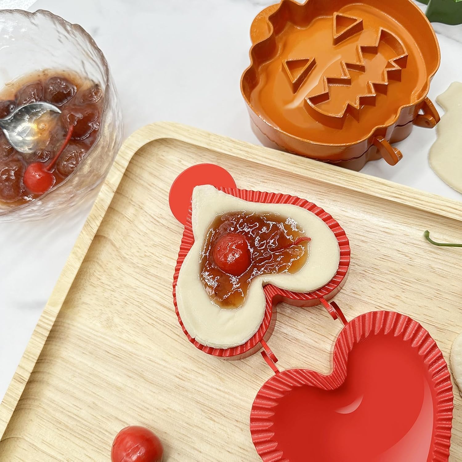Mini-Kuchenform, Teigpresse, Taschen-Kuchenformen, Party, Hand-Kürbis-Ausstechformen, Mini-Taschen-Kuchenformer für Festivals und Partys