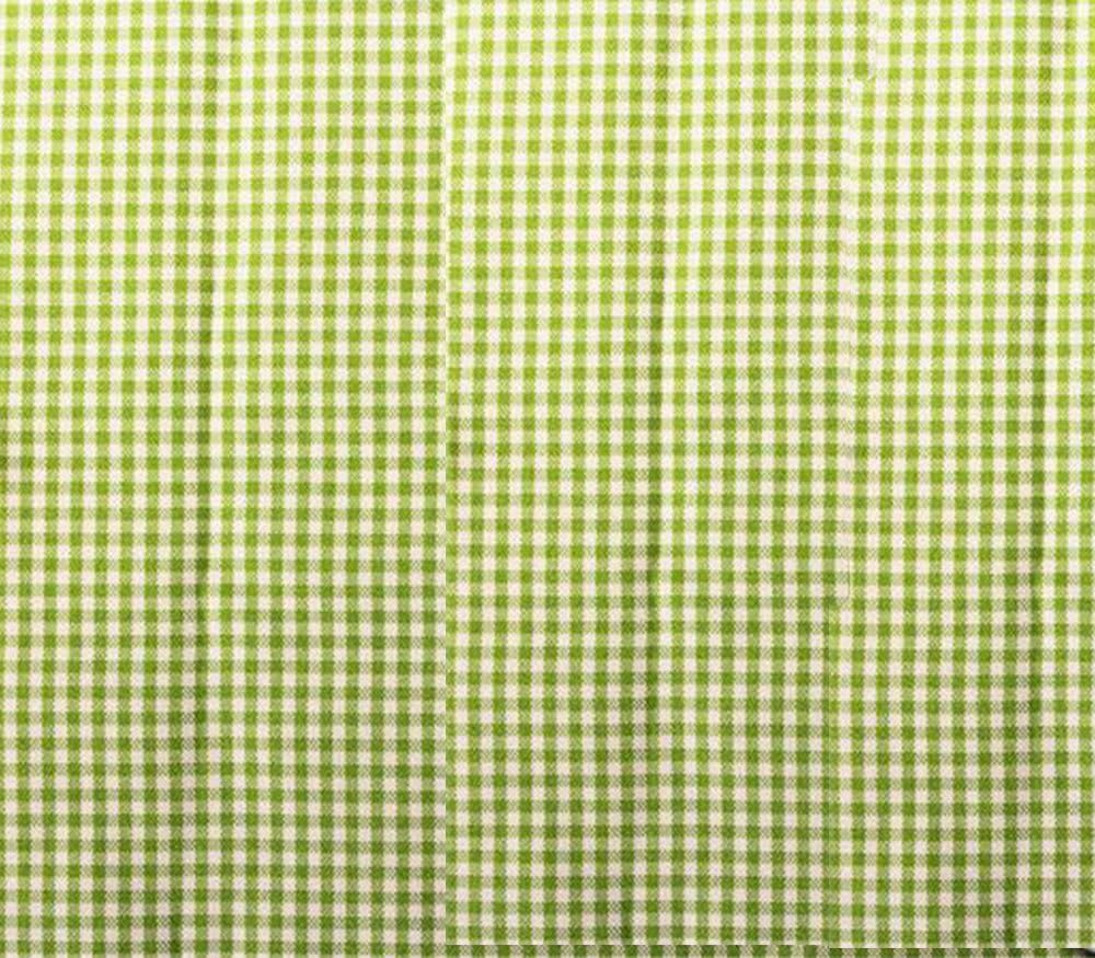 Poly Poplin Gingham Fabric Mini Checkers 58 Wide Sold by The Yard (Apple Green)