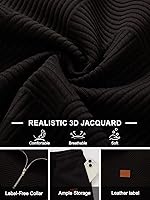 Vista 2 de Ryehack Conjunto deportivo de 2 piezas para hombre, conjunto de sudadera tipo polo con cremallera jacquard