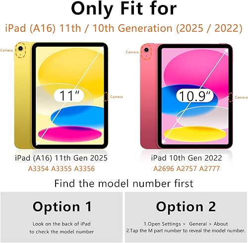 Miniatura 6 de Funda ROISKIN para iPad (A16) 11 Generación 11 Pulgadas 2025, Funda para iPad de 11 Generación 10.9" para Niños con Protector de Pantalla, Pata de