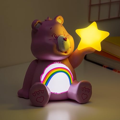 Miniatura 5 de Paladone Care Bears Cheer Bear GloBuddies - Luz nocturna LED 3D con licencia oficial, decoración de dormitorio y escritorio, regalo coleccionable