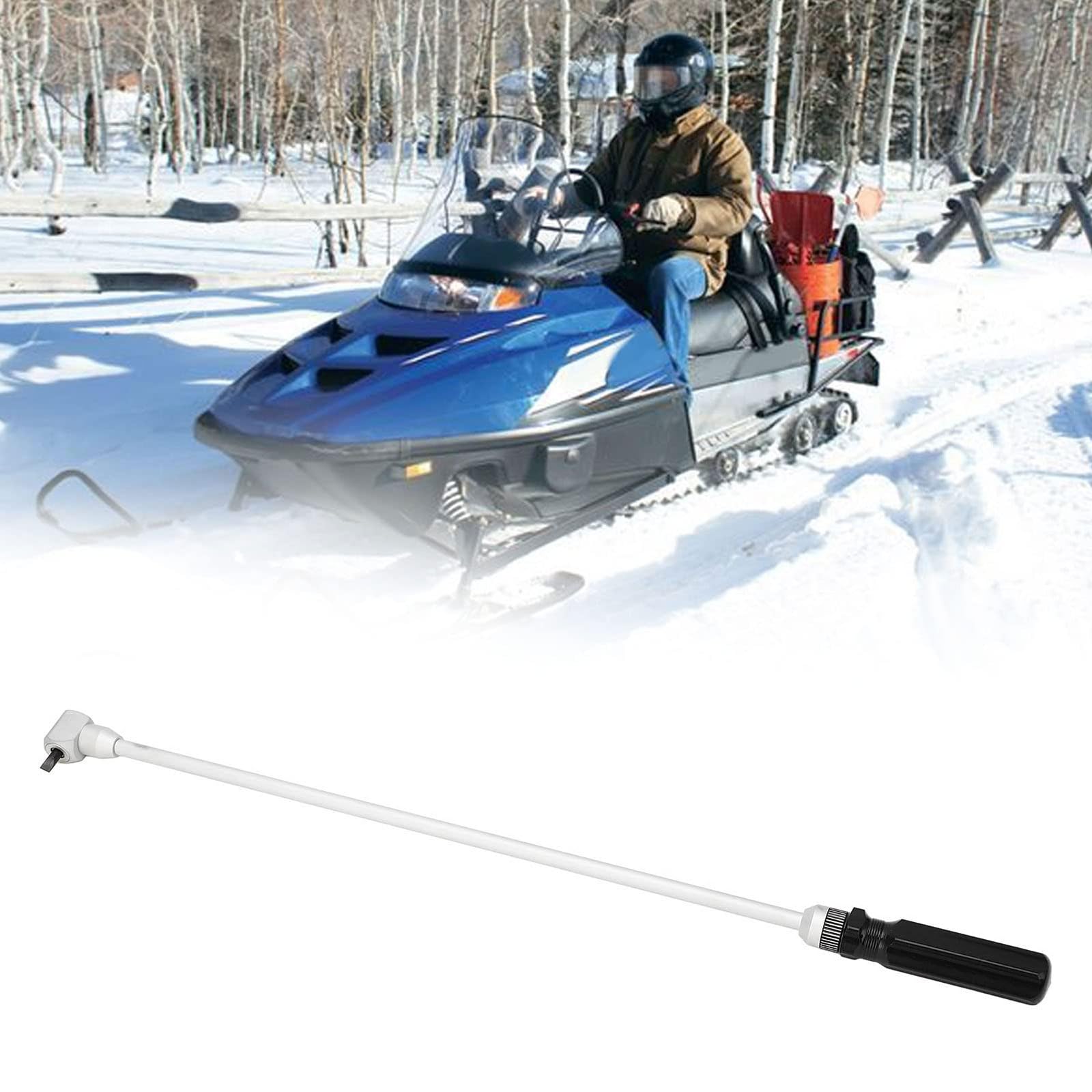 Herramienta de ajuste de carburador extendida de 480 mm con accionamiento de 90 grados para inactivos y tornillos mixtos, ajuste de carburador, mezcla de carbón y aire