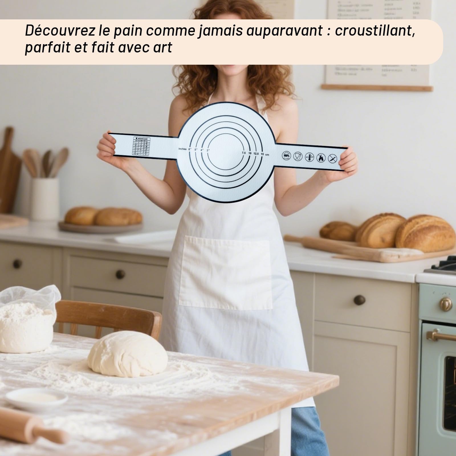 Banneton Pour Pain Ensemble De Cuisson, 11PCS Levain Ensemble De Pain Avec 2 Paniers De Levain, Couteau à Avec 5 Lames, Brosse, Grattoir Et Housse De Linge