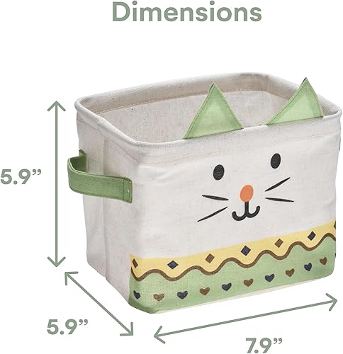 Miniatura 3 de Hallops Contenedores abiertos de almacenamiento  Contenedores de almacenamiento abiertos de tela  Cestas cuadradas plegables  Almacenamiento para