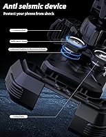 Vista 3 de Soporte de teléfono para bicicleta, soporte ajustable de 360° para teléfonos inteligentes de 4.7 a 7.2 pulgadas, soporte de espejo de motocicleta