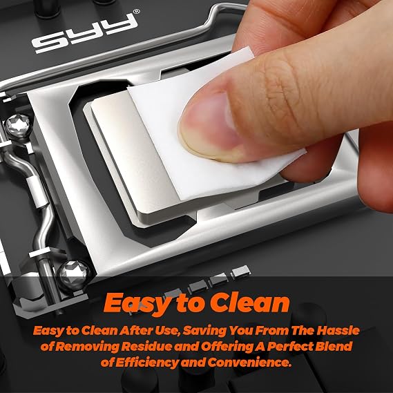 SYY Thermal Paste 8g Advanced Formula with Toolkit for CPU/GPU/Coolers | Advanced Carbon-Based; Thermal Interface Material; Smoother Spread; Stable Performance; Non-Conductive