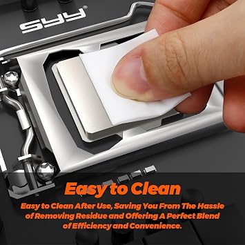 SYY Thermal Paste 8g Advanced Formula with Toolkit for CPU/GPU/Coolers | Advanced Carbon-Based; Thermal Interface Material; Smoother Spread; Stable Performance; Non-Conductive