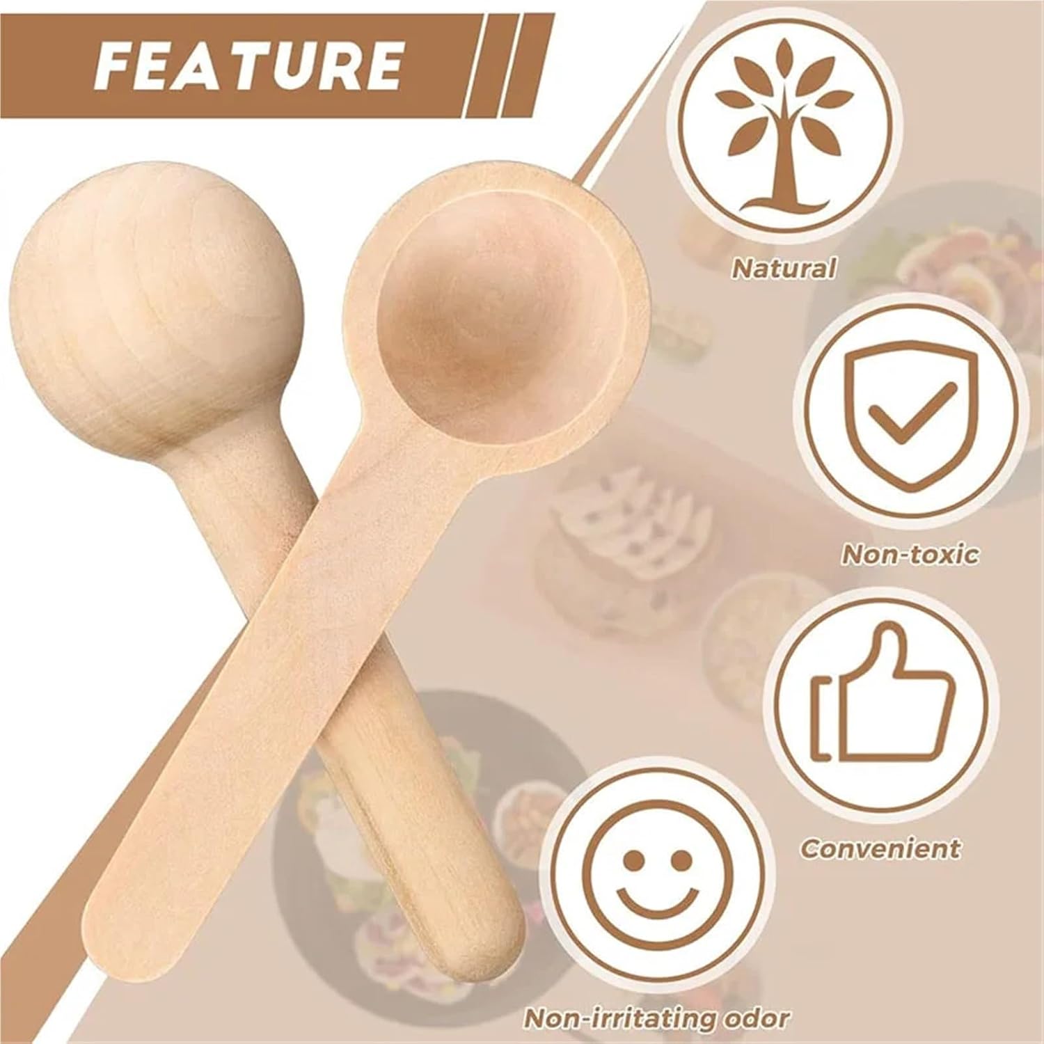 40/80pcs Small Bath Salt Spoon Candy Powder for Spice Jars Seasoning Honey Coffee(40pcs)