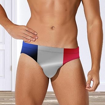 Men's Summer Swim Trunks, Fast Drying Bikini Briefs with Drawstring