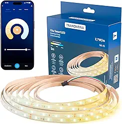 Tramontina Smart Fita LED ​Inteligente Multitemperaturas luz amarela e branca 5 Metros​ Bivolt - Compatível com Alexa​ e Google Home - Wi-Fi