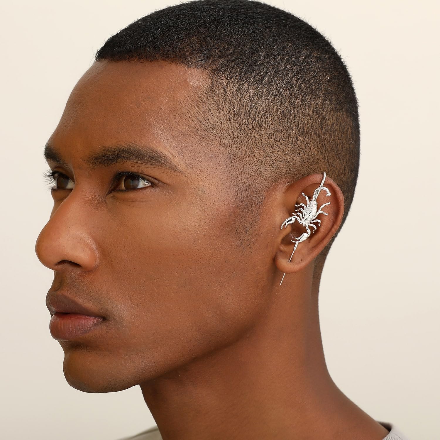 Fierce Scorpion Helix Hook Earrings – Adjustable, Hypoallergenic, Unisex Ear Cuff Style