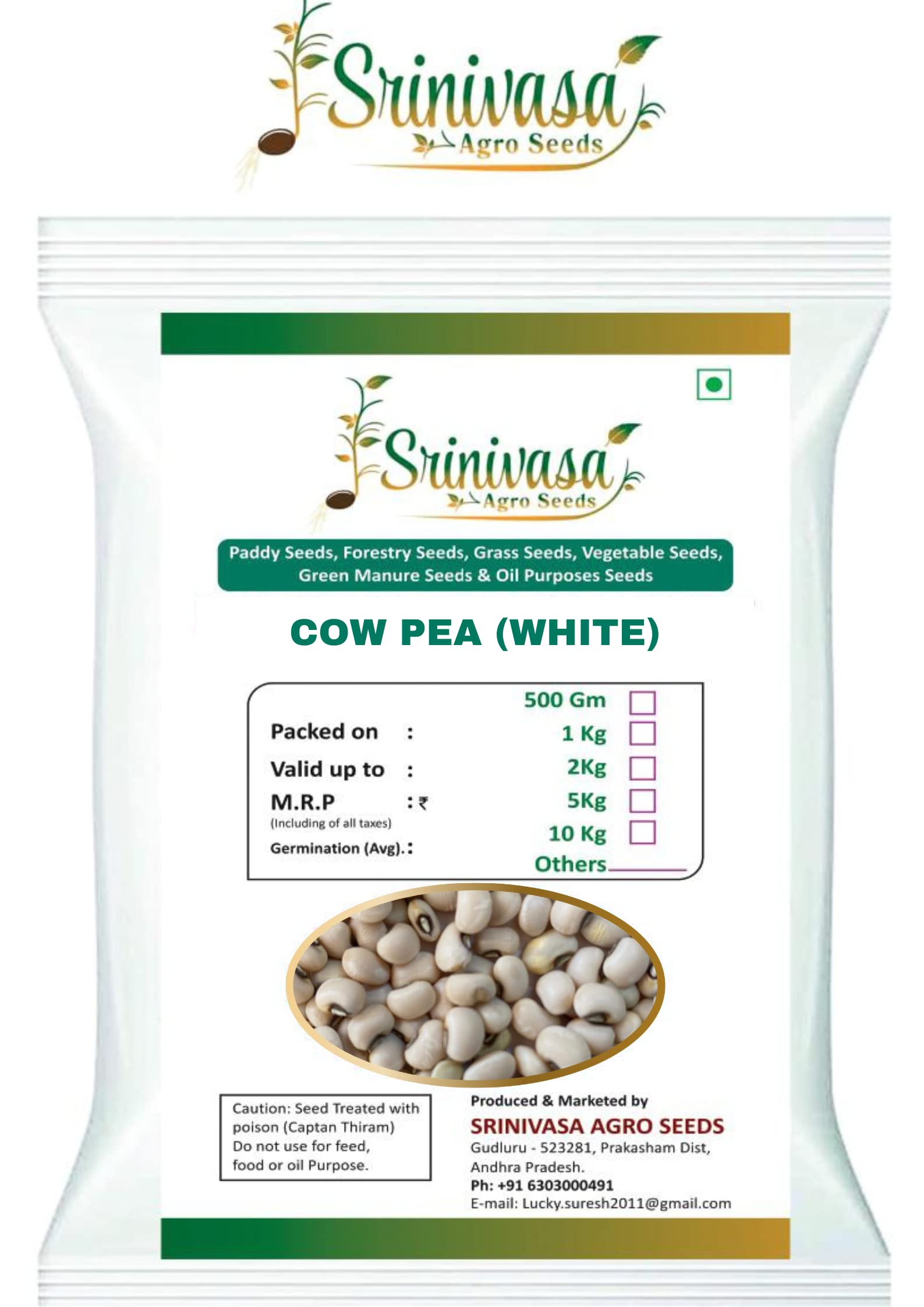 Srinivasa Agro Seeds Cow Pea Seed | Natural Seeds for Farming (1 KG), White (B0C3D95ZS2) Amazon Price History, Amazon Price Tracker