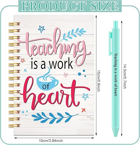 Miniatura 2 de Juego de 12 piezas de regalo de agradecimiento para profesores, cuaderno inspirador, bolígrafo motivacional, lindo diario en espiral, bolígrafos de