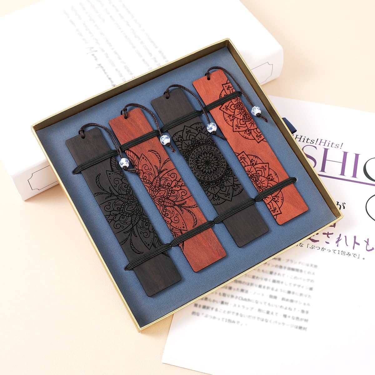 4 pcs Book Marks Set, Boho Book Markers, Bookmarks for Men Women Book Lovers Bookworm (Mandala Set) - Image 5