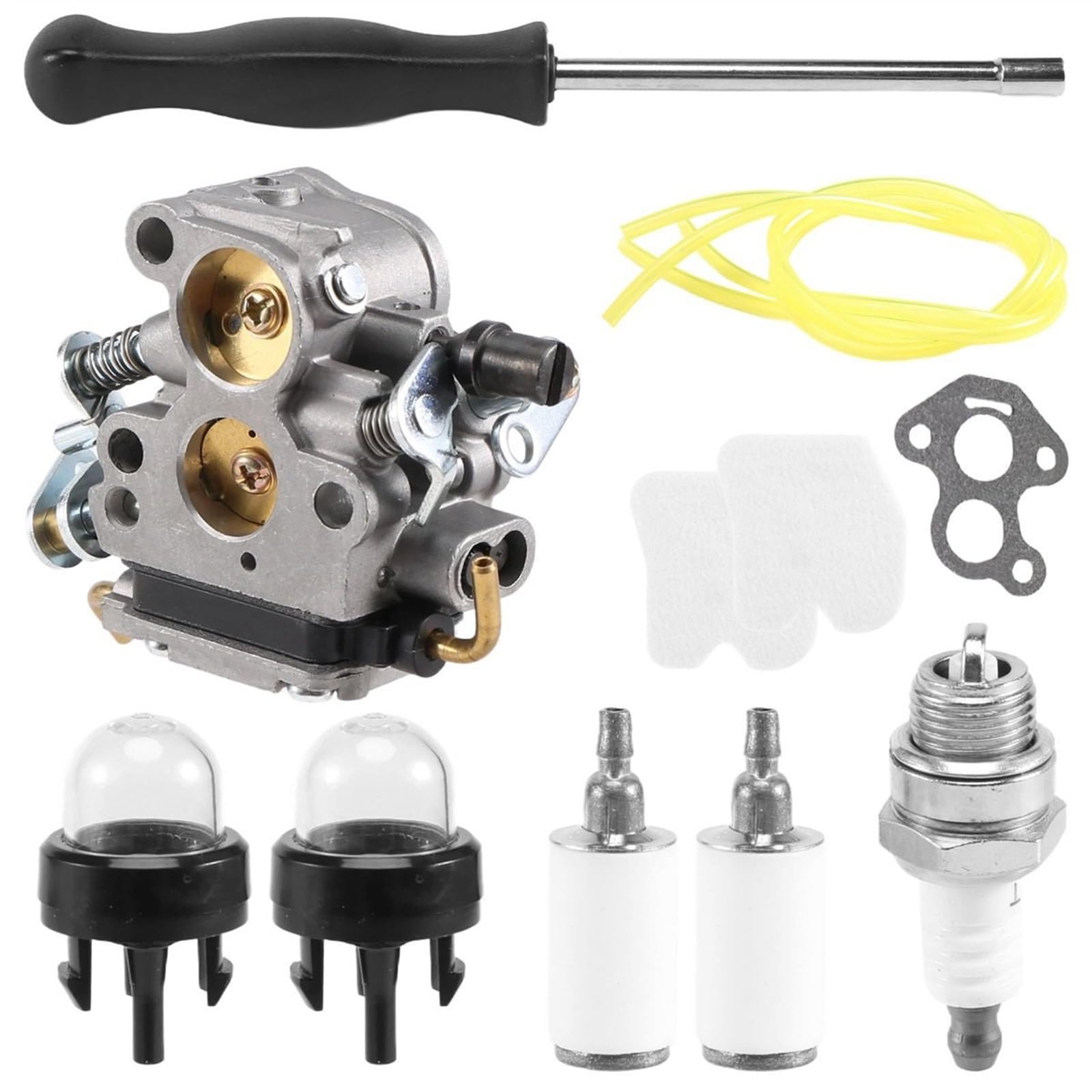 Kit Carbu Carburador con filtro de aire y filtro de tubo de combustible para motosierra Husqvarna 235 235E 236 236E 240 240E Filtro de Gasolina