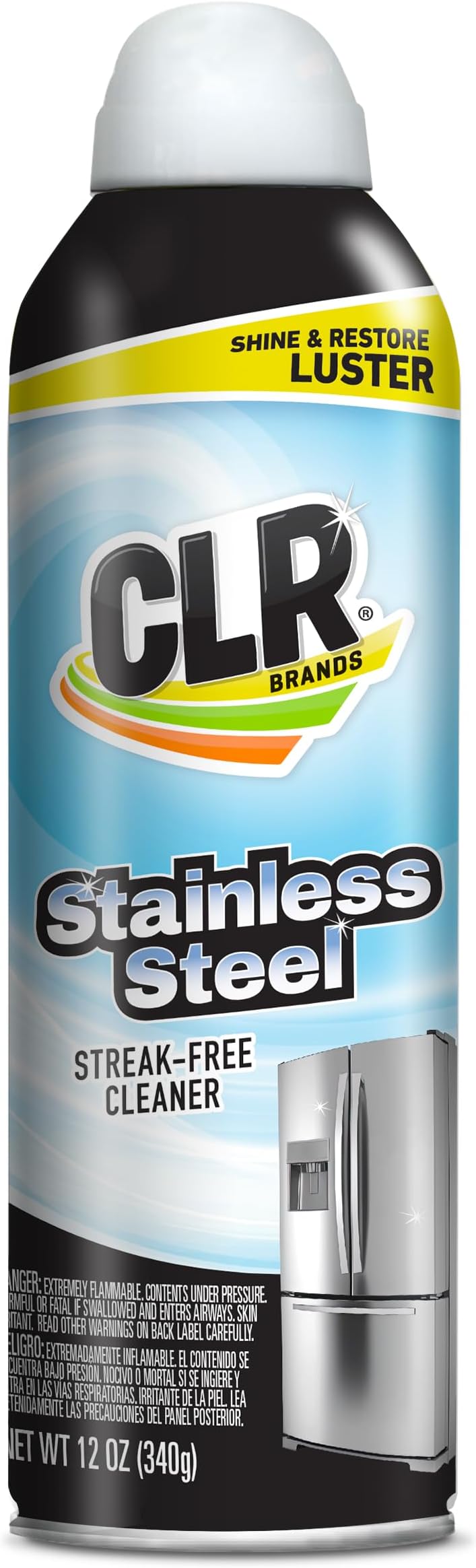 Brands Spot Free Stainless Steel Cleaner - Removes Water Marks, Fingerprints and Residue from Refrigerators, Dishwashers, Ovens and More, Streak Free Shine - 12 Oz Spray Can (Pack of 1)