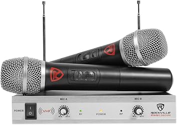 Rockville Bluetooth Home Theater/Karaoke Machine System w/Wireless Mics+Subs
