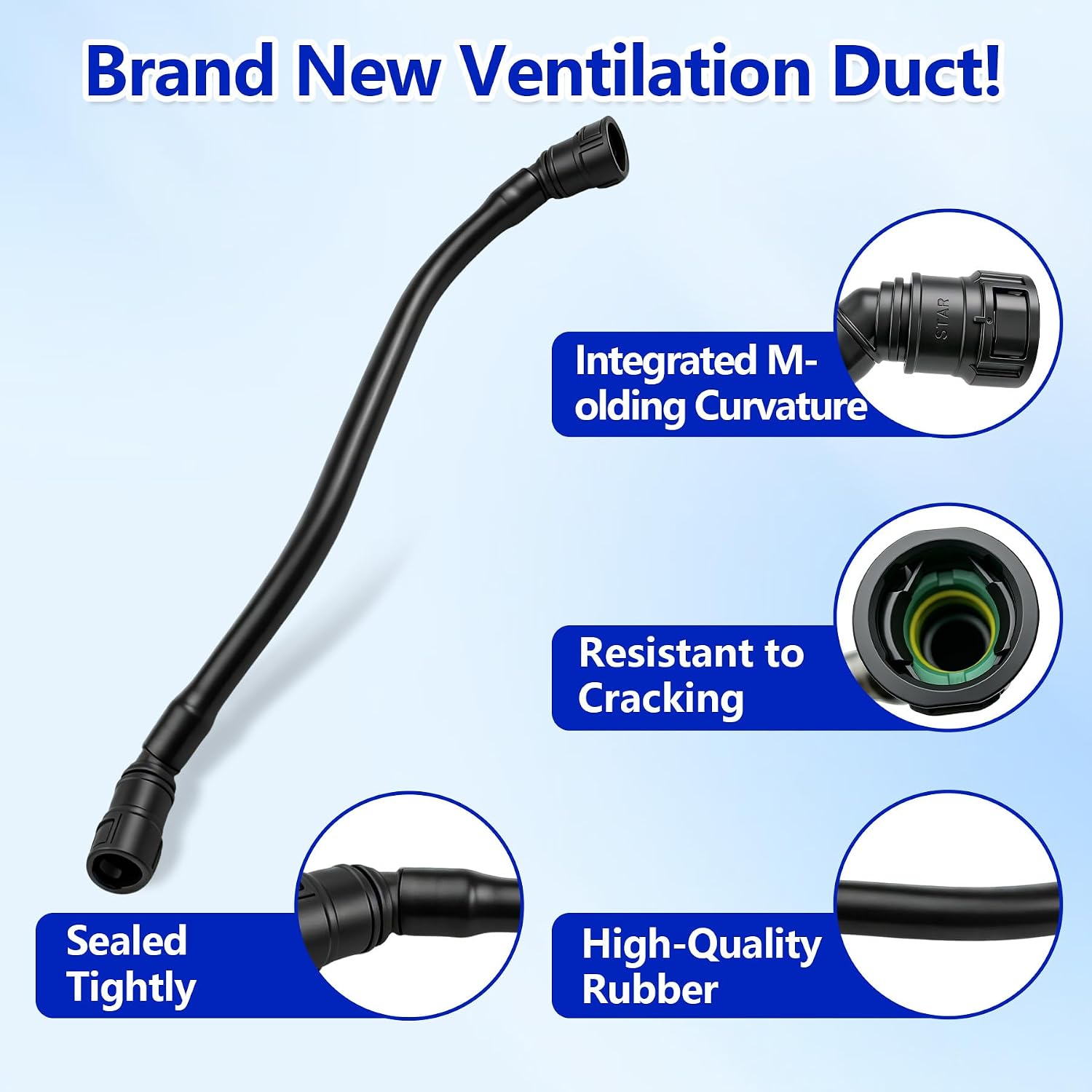68217313AC PCV Hose Positive Crankcase Ventilation Hose | Fit for Chrysler Pacifica 2017-2021 for Voyager 2020-2021, Replace 68217313AB
