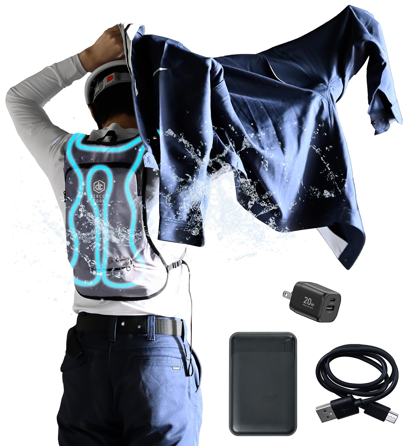 Amazon.co.jp: [山善] 【セット買い】 水冷服 【2025年モデル】 ベスト
