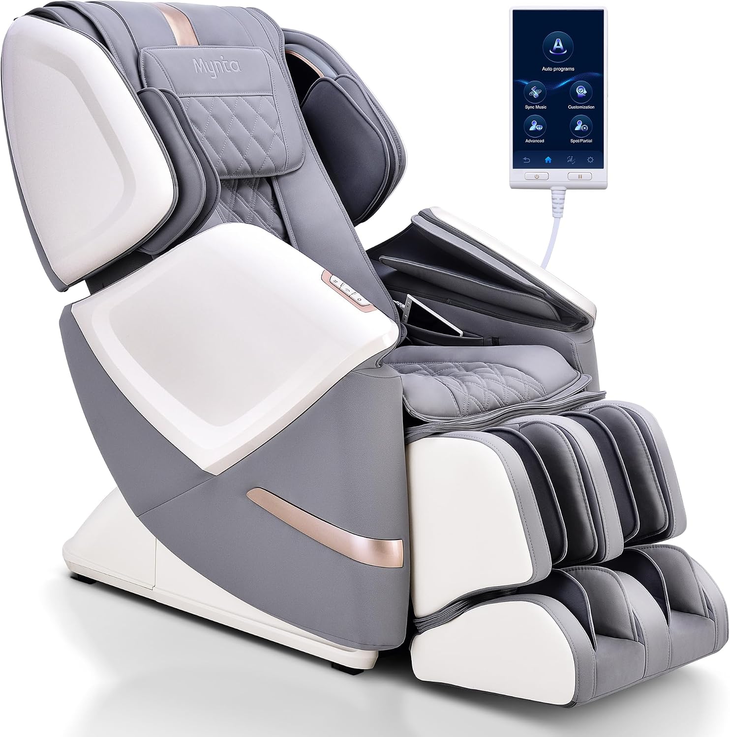MYNTA 2025 4D Massage Chair for Full Body, Zero Gravity Recliner with 4D+2D Dual Mechanism, Waist & Shawl Heating with Extended SL-Track, Foot & Calf Massager, Music Sync with Hi-Fi Bluetooth Speaker product image
