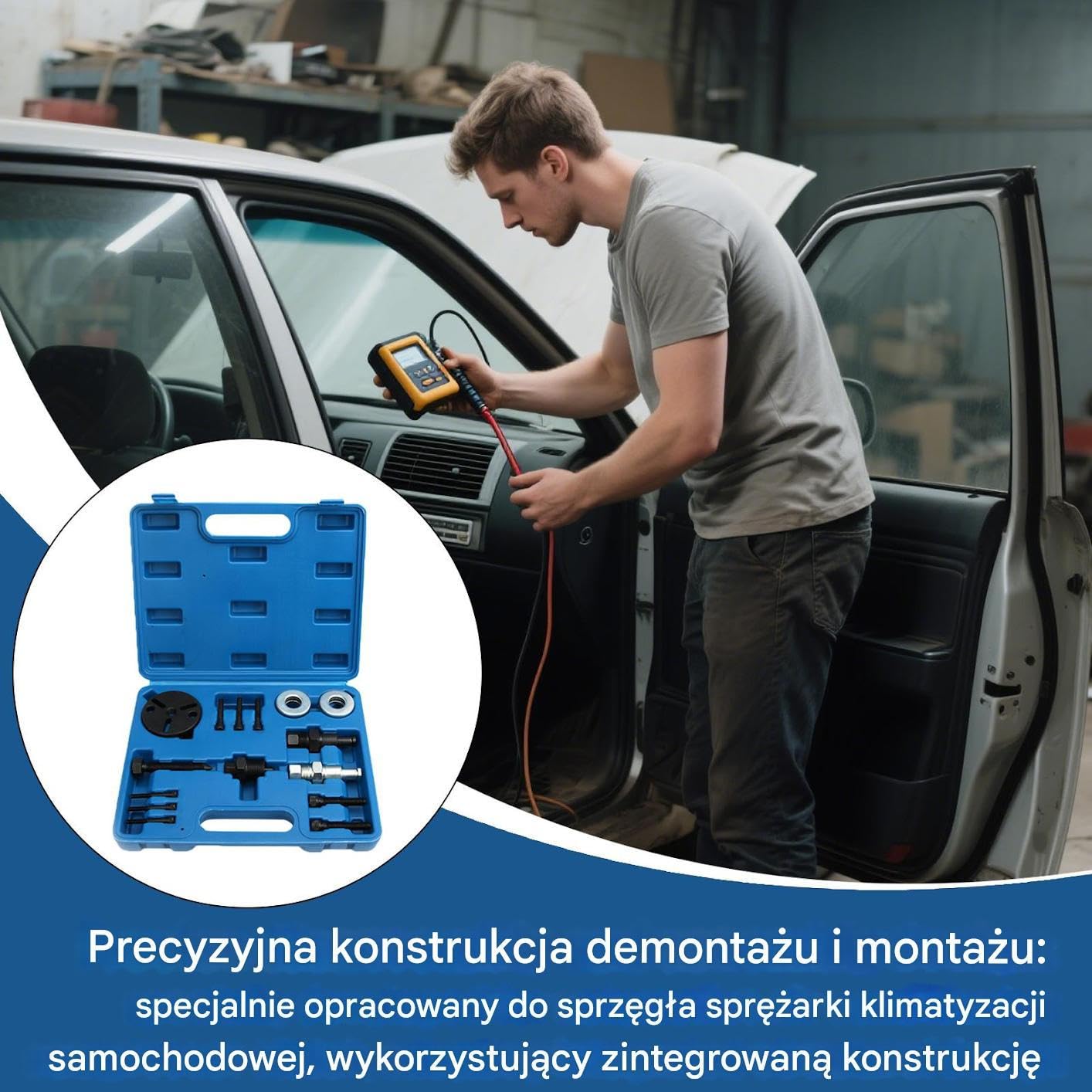 Zestaw Narzędzi Do Klimatyzacji Samochodowej Narzędzie Do Demontażu | Precyzyjny Sprzęt Antypoślizgowy Dla Mechaników