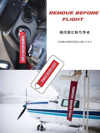 Amazon.co.jp: フライト タグ キーホルダー クリップ REMOVE BEFORE
