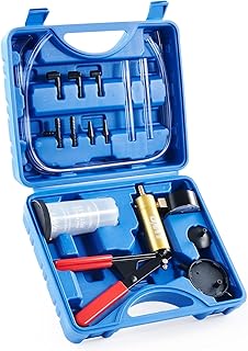Orion Motor Tech Pompe à Dépression et Purgeur de Frein Moto & Auto, Kit de Purge de Liquide de Frein avec Pompe à Vide Manuelle et Manomètre, Testeur de Système de Vide Professionnel