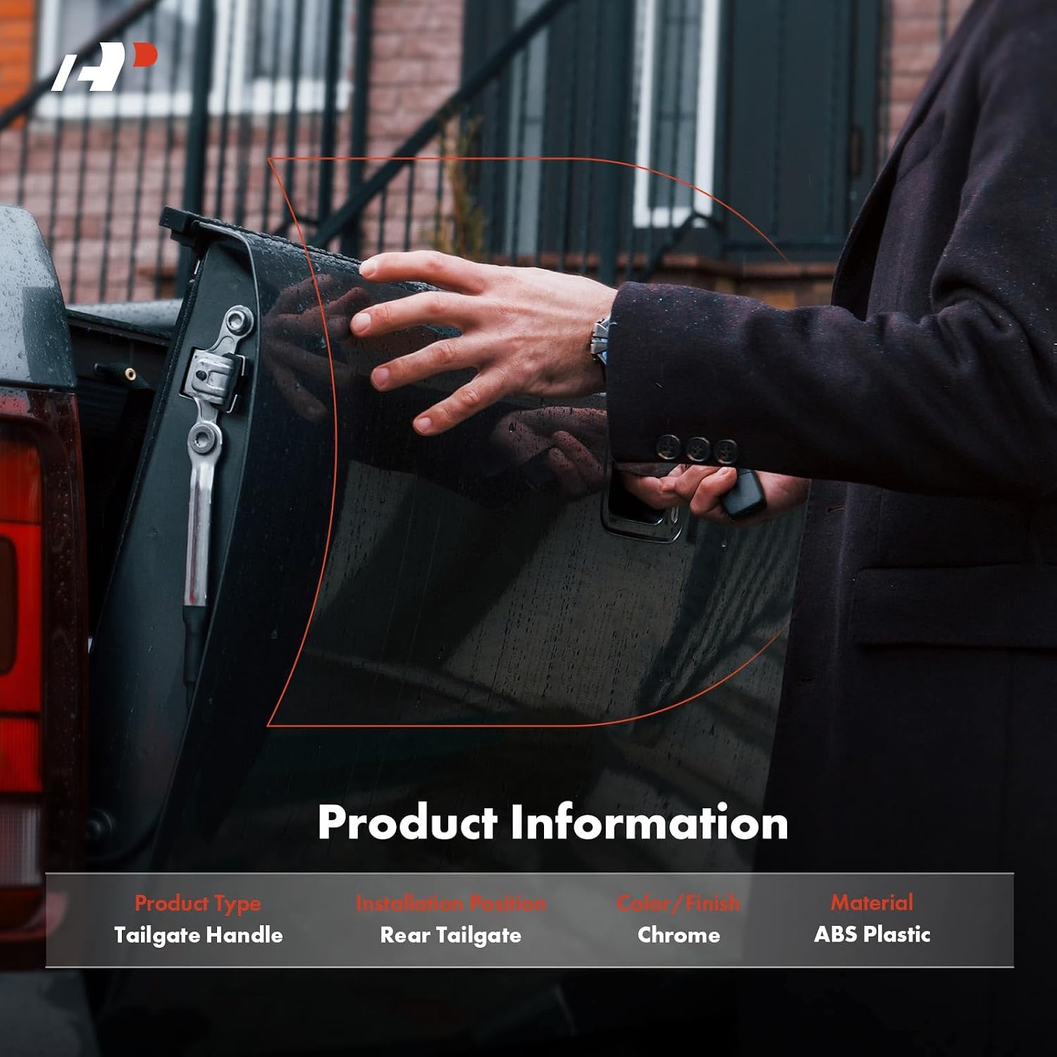 A-Premium Tailgate Handle w/Camera Hole & Keyhole Compatible with Nissan image 2