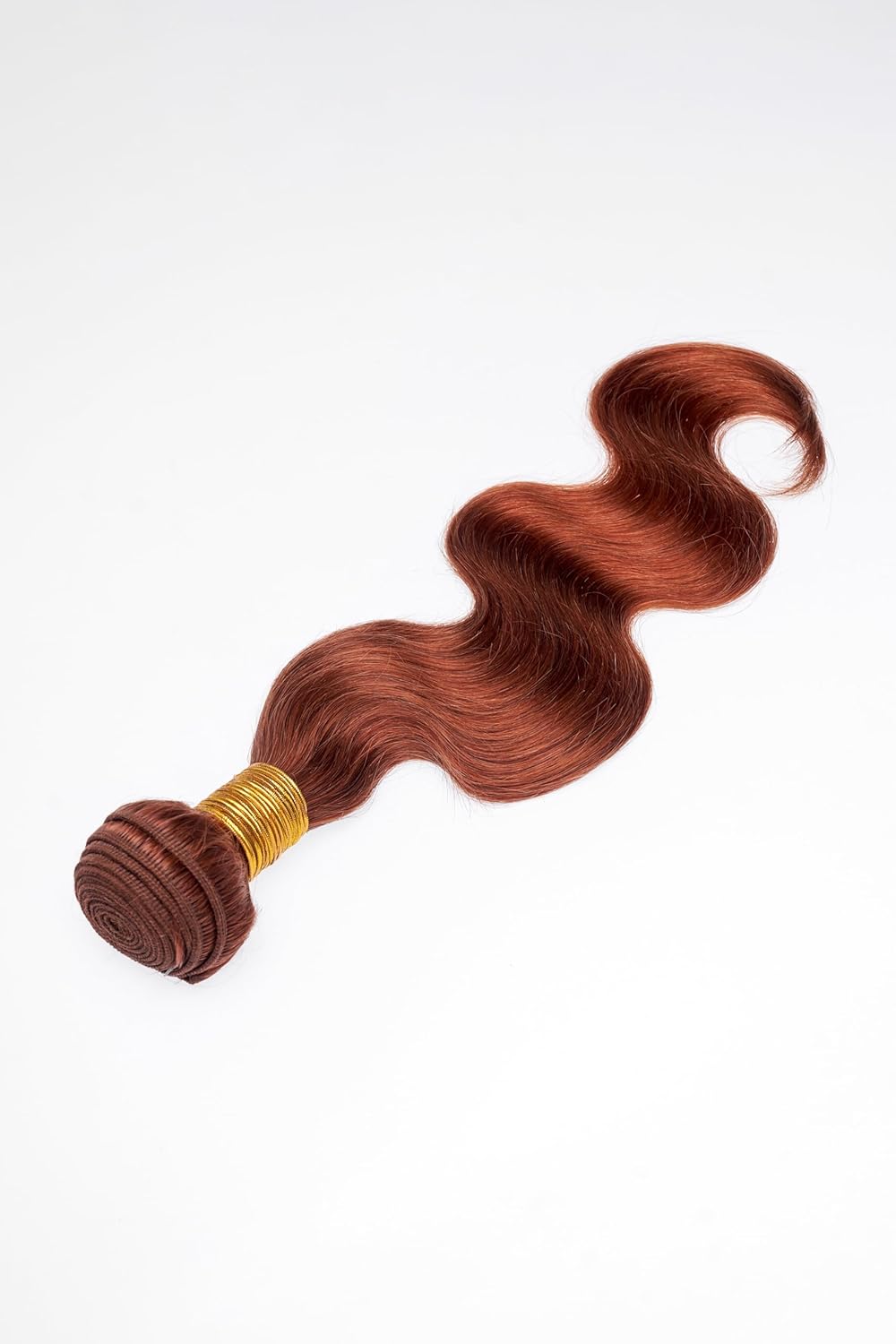 33 Body Wave Bundles Human Hair Copper Reddish Brown Color #33 Brazilian Virgin Hair 15A Grade Soft Silky Auburn Weave for Black Women, No Shedding Double Weft Hair Extensions 26inch
