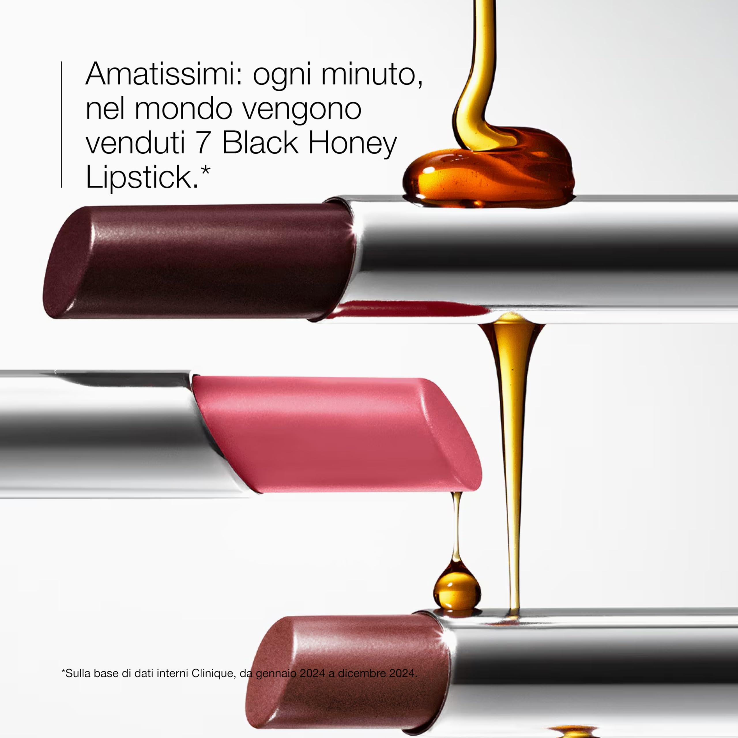 Clinique Almost Lipstick Balsamo Labbra nelle Iconiche Tonalità Black Honey, Pink Honey e Nude Honey - #offcampus - Rossetto Trasparente e Modulabile - Idratante e Luminoso