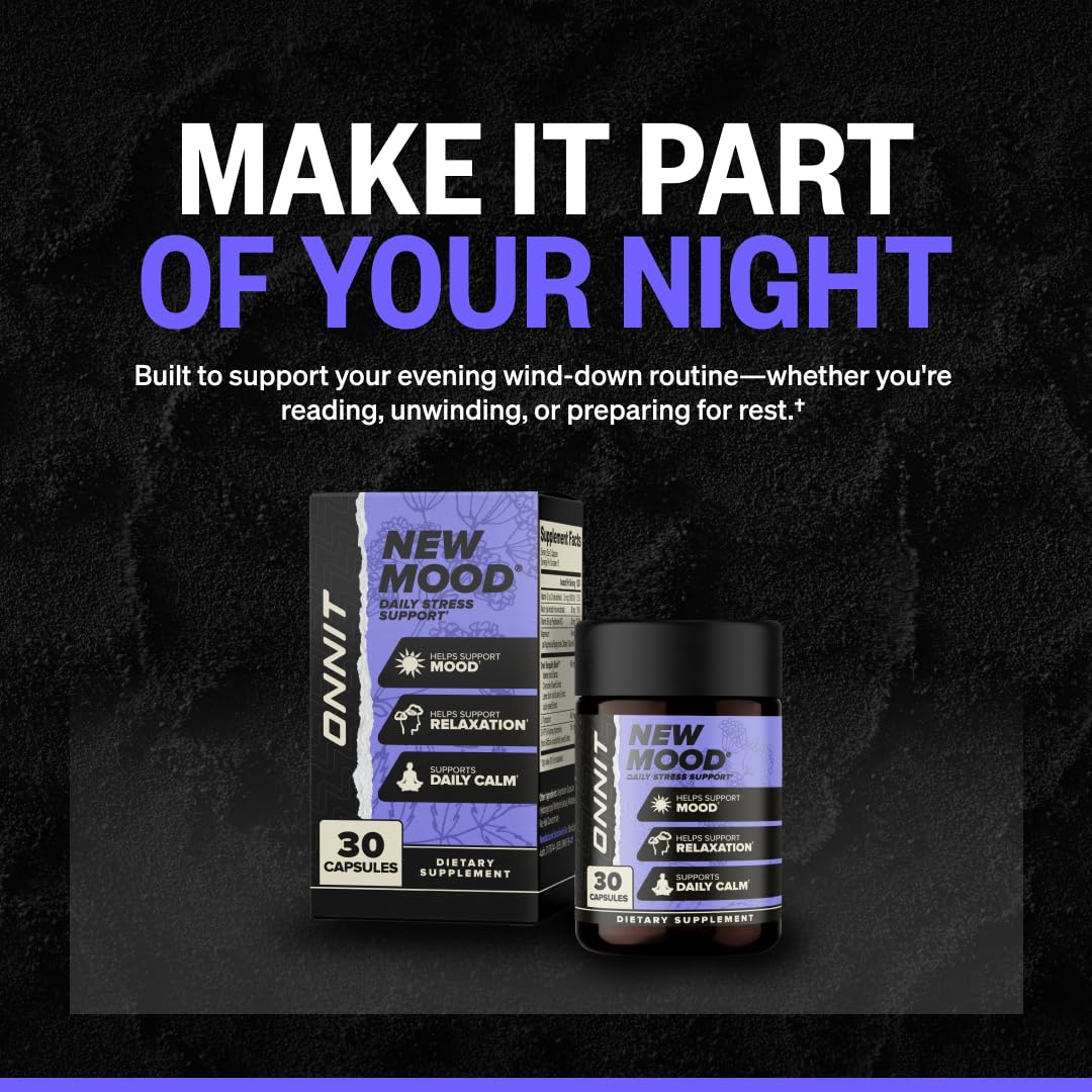 ONNIT New Mood Stress & Sleep Support Supplement with 5-HTP, 60 Count — Amazon image 5