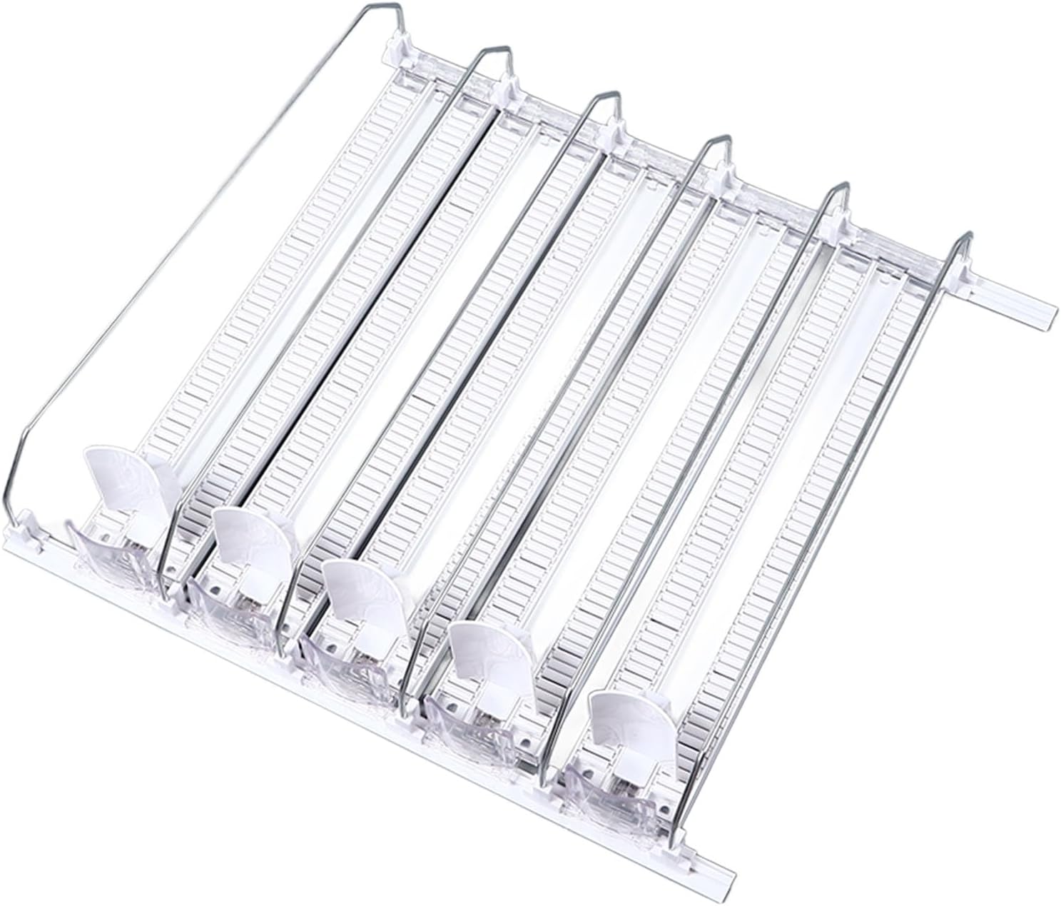 Drink Dispenser For Fridge, Fridge Drink Dispenser Soda Can Organizer Adjustable Drink Organizer Self Pushing Soda Can Dispenser 38cm for Beer Soda Can (5PCS)