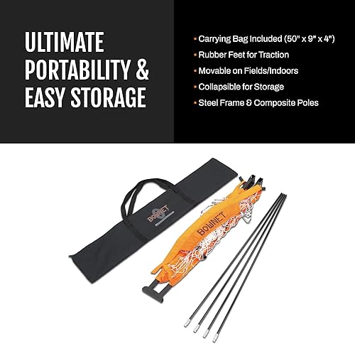 Miniatura 6 de Bownet - Portería de fútbol portátil con red - Portería de fútbol plegable emergente para entrenamiento y práctica - Marco de metal duradero