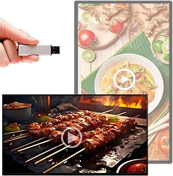 18.5/21.5/23.6/27/32/43/49 Digital Signage Advertising Display Kiosk LCD Screen Commercial Auto Media Player with Looping+Smart Split Screen, Advertising Menu Displays 21.5inch