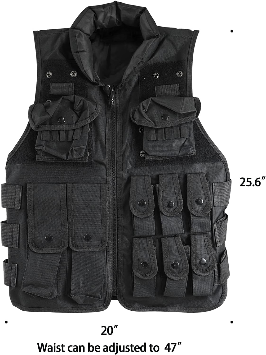 Sutekus Tactical Vest For Outdoor Paintball Airsoft Game Combat Training & Costume