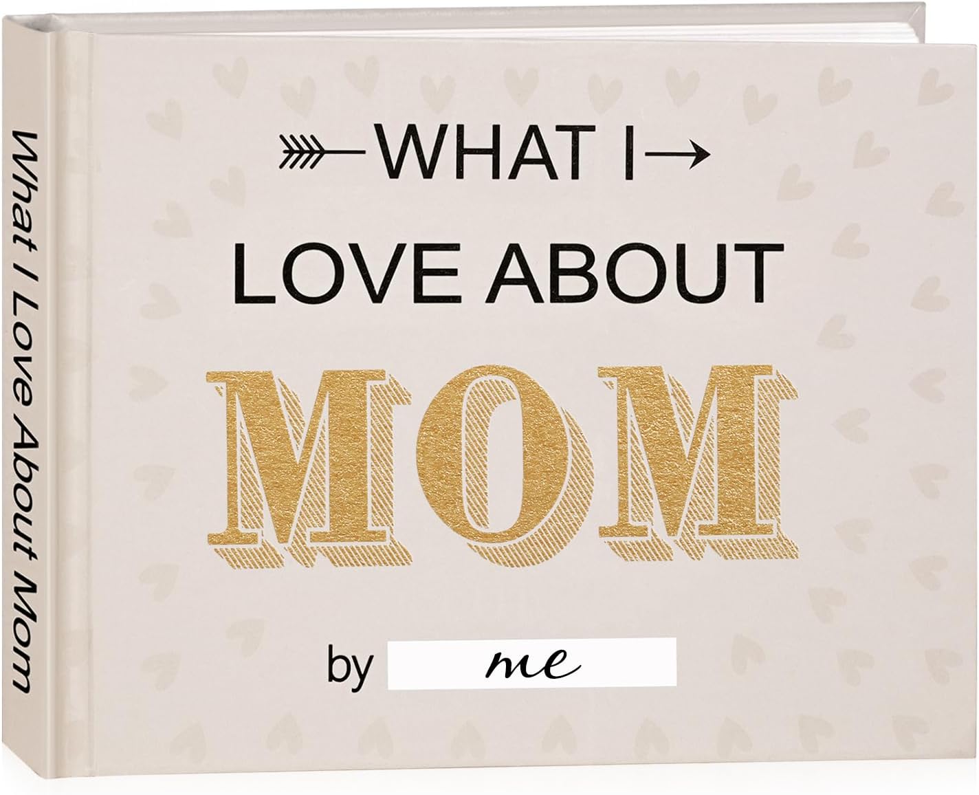 Artmag What I Love about Mom, 50 Things Fill-in-the-Blank Journal Love Mini Book for Mother's Day Birthday Christmas Gifts Book for Mom Beige