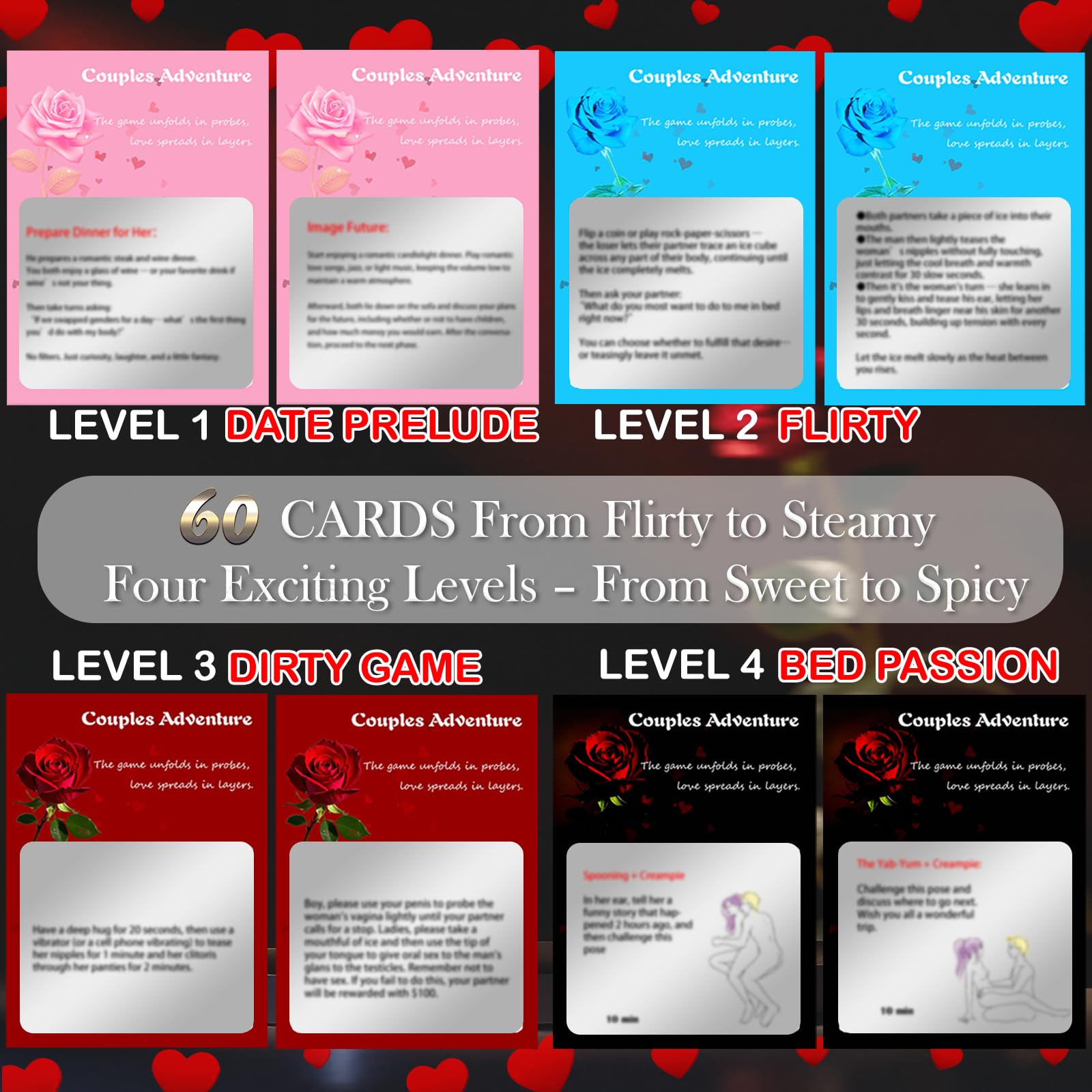 Scratch Off Card Couples Games For Adults - 60 Spicy Romantic Couple