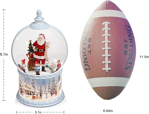 Vista 24 de Globos de nieve de Navidad, linterna musical, globo de nieve cilíndrico con temporizador de 6 horas, globos de nieve de bronce con caja de música