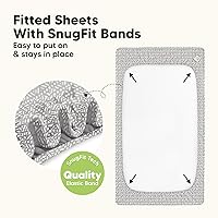 Vista 46 de 2-Pack Waterproof Baby Crib Sheets for Boys, Girls - 52x28 Viscose Derived from Bamboo Toddler Bed Sheet Neutral, Fitted Crib Mattress Protector