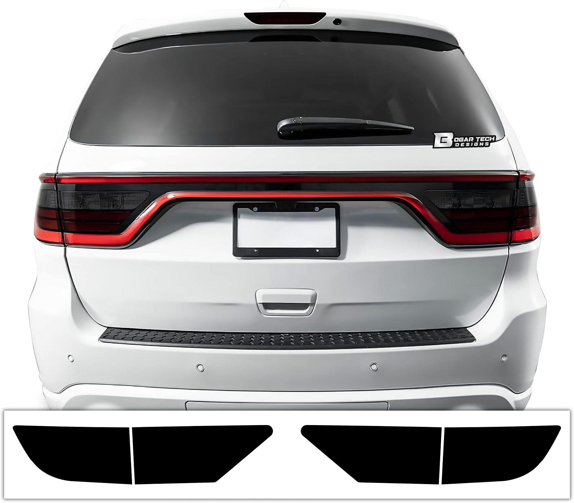 Tail Light Tint Kit Compatible with and Fits Dodge Durango 2014-2023, Dark Smoke