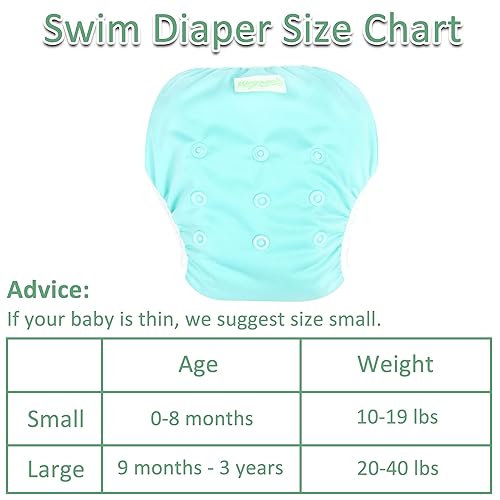 Miniatura 3 de Wegreeco - Pañal de natación reutilizable para bebés y niños pequeños, talla única