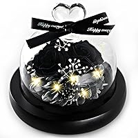 Vista 1 de Kylin Glory Forever Flowers - Rosas eternas reales preservadas, regalo con luces LED de estado de ánimo para el día de San Valentín, cumpleaños